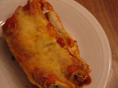 three cheese beef enchiladas