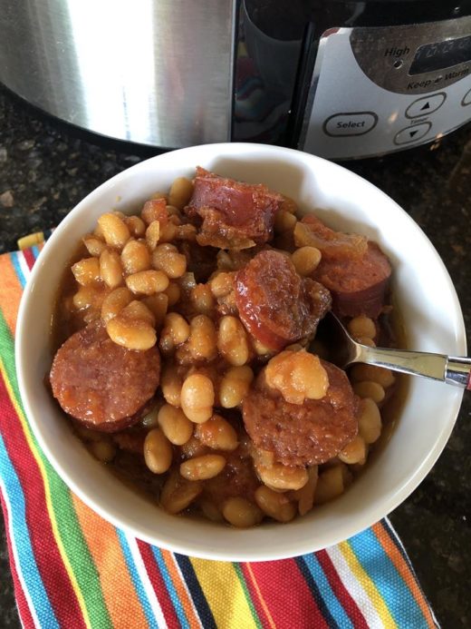 Crock Pot Baked Beans and Sausage