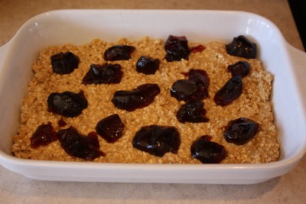 Peanut Butter And Jelly Baked Oatmeal