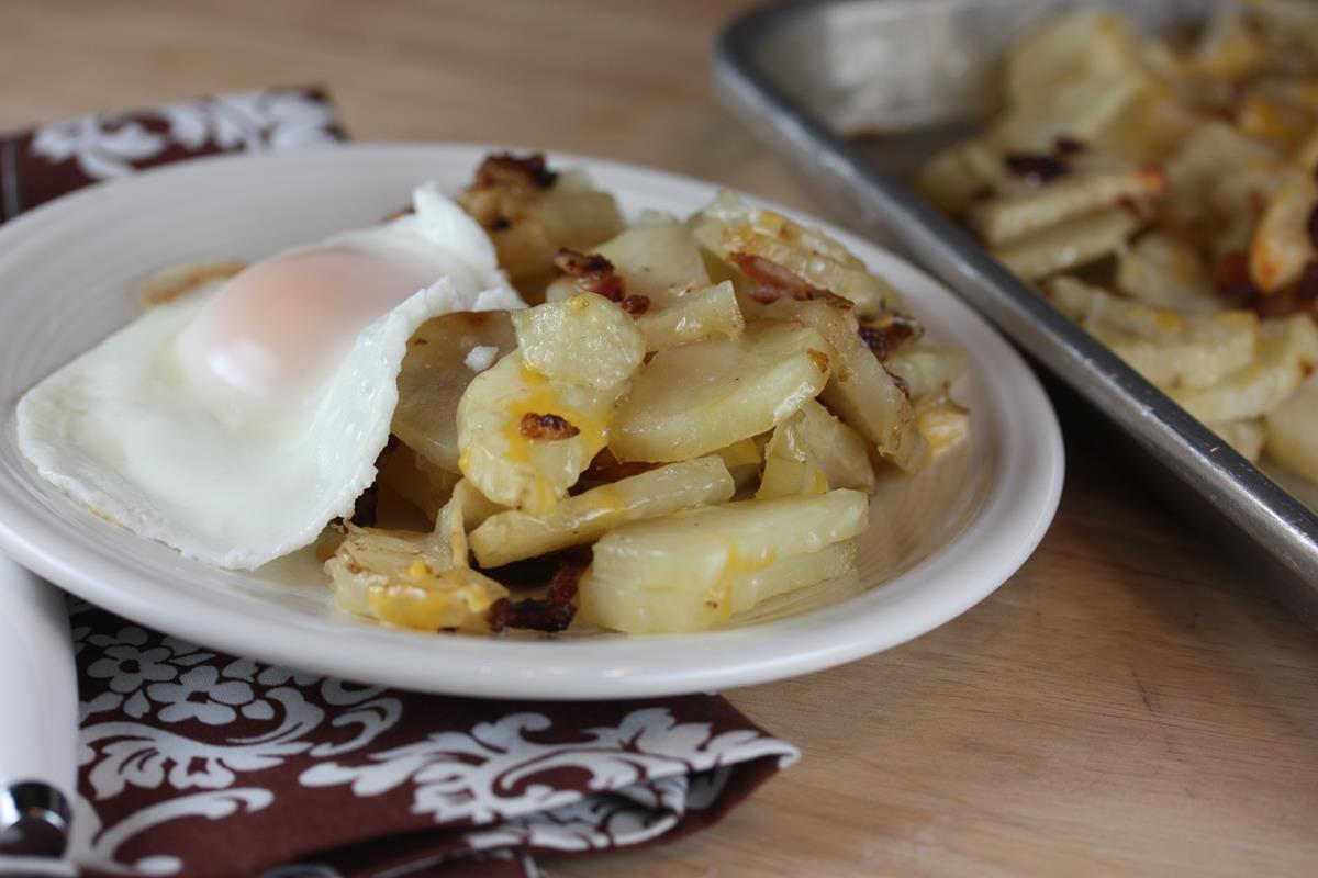 Oven Fried Potatoes with egg