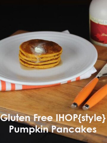 gluten free IHOP style pumpkin pancakes