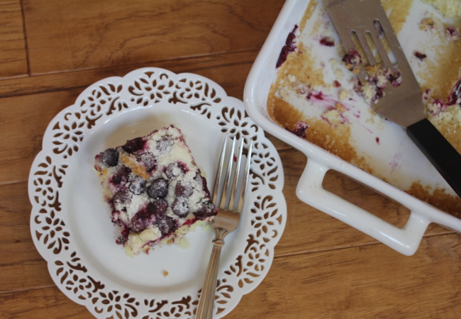 Gluten Free Blueberry Muffin Snack Cake-