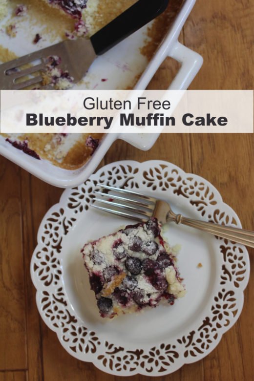 Gluten Free Blueberry Muffin Snack Cake - Lynn's Kitchen Adventures