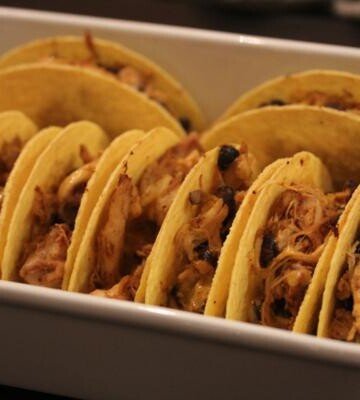 Chicken and Black Bean Oven Tacos
