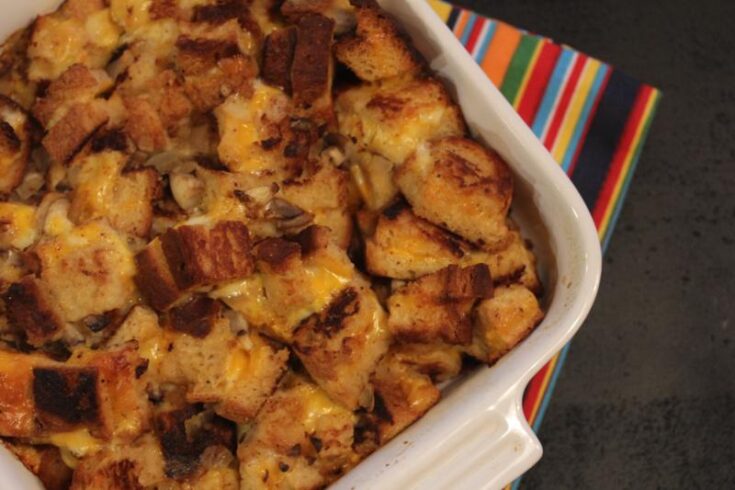 Cheese Stuffing in a pan