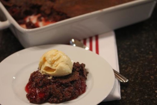 Chocolate Cherry Dump Cake without Cake Mix