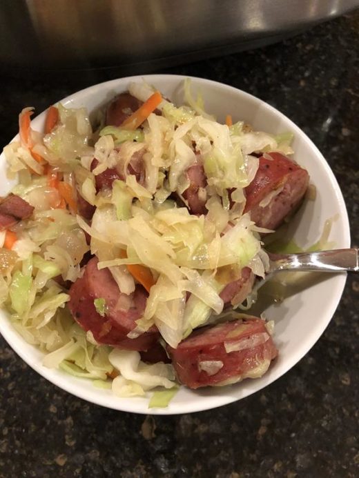 Fried Cabbage and Kielbasa - Lynn's Kitchen Adventures