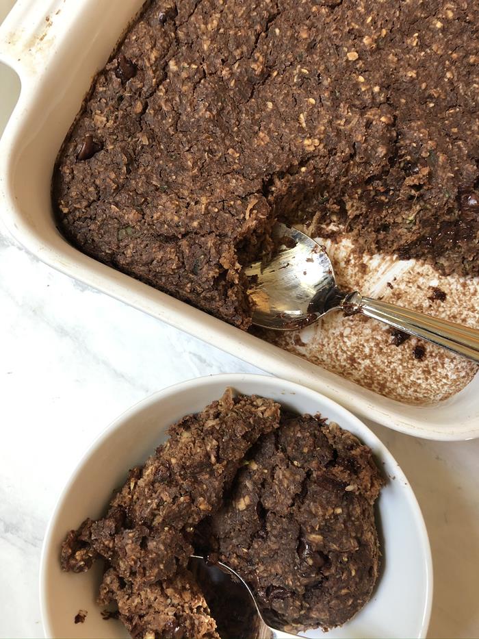 Chocolate-Zucchini-Baked Oatmeal